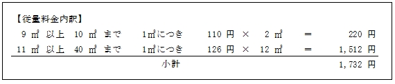 「1か月ごとの使用料を計算」の画像2