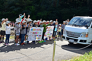 「トキ3羽を佐渡トキ保護センターへ移送」の画像