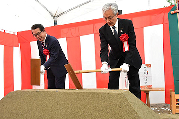 「道の駅「ながおか花火館（仮称）」の安全祈願祭」の画像