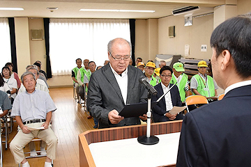 「希望が丘コミュニティ推進協議会の中静会長」の画像