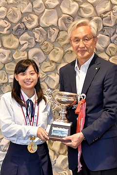 「少林寺拳法女子単独演武で優勝した栗田楓選手」の画像