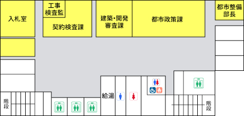 「大手通庁舎8階　配置図」の画像